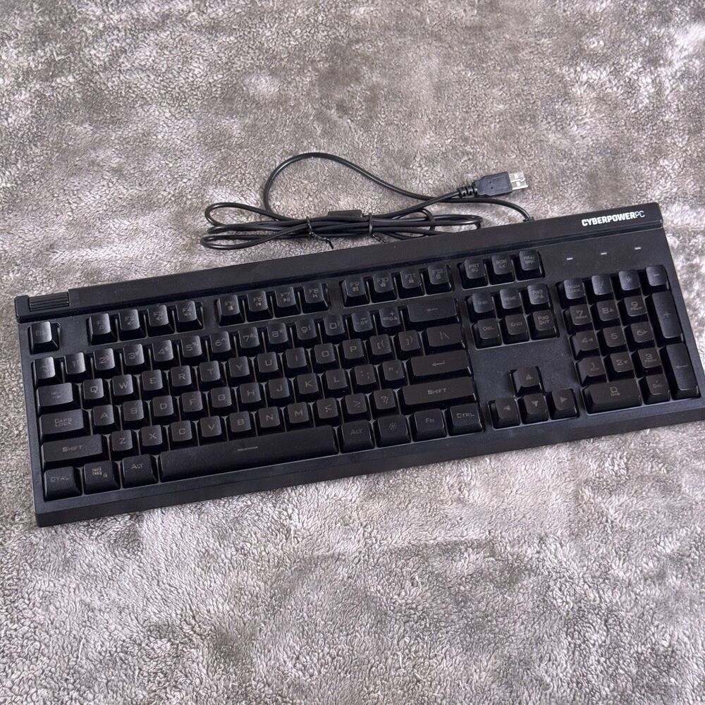 CyberPowerPC NOHI 02 RGB USB Gaming Keyboard Wired 104 Key Full Size Membrane